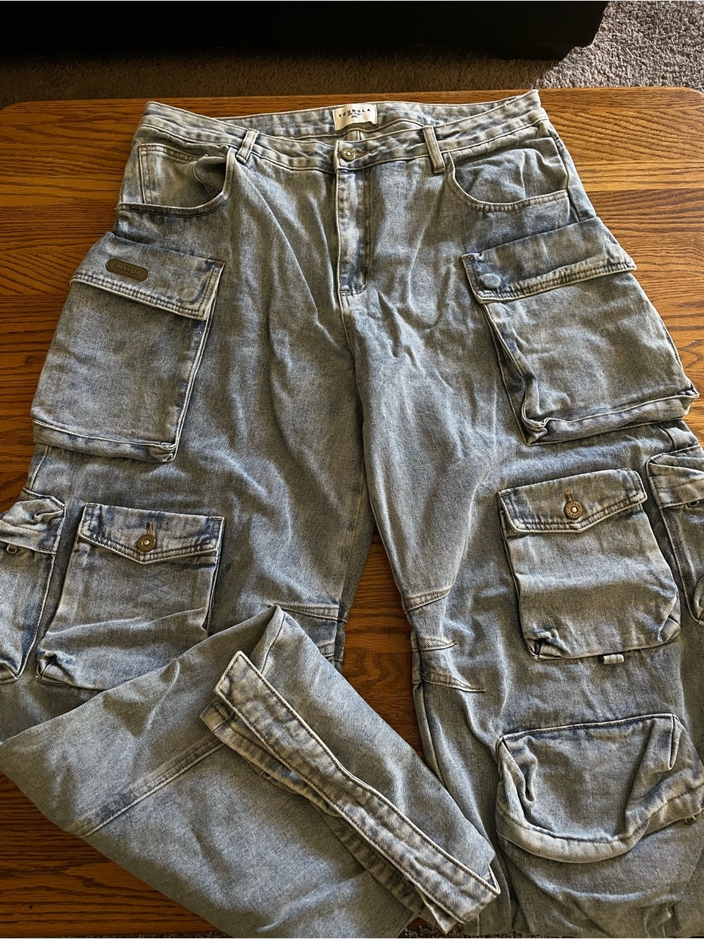 YoungLA Light Blue Cargo Denim Men’s Pants